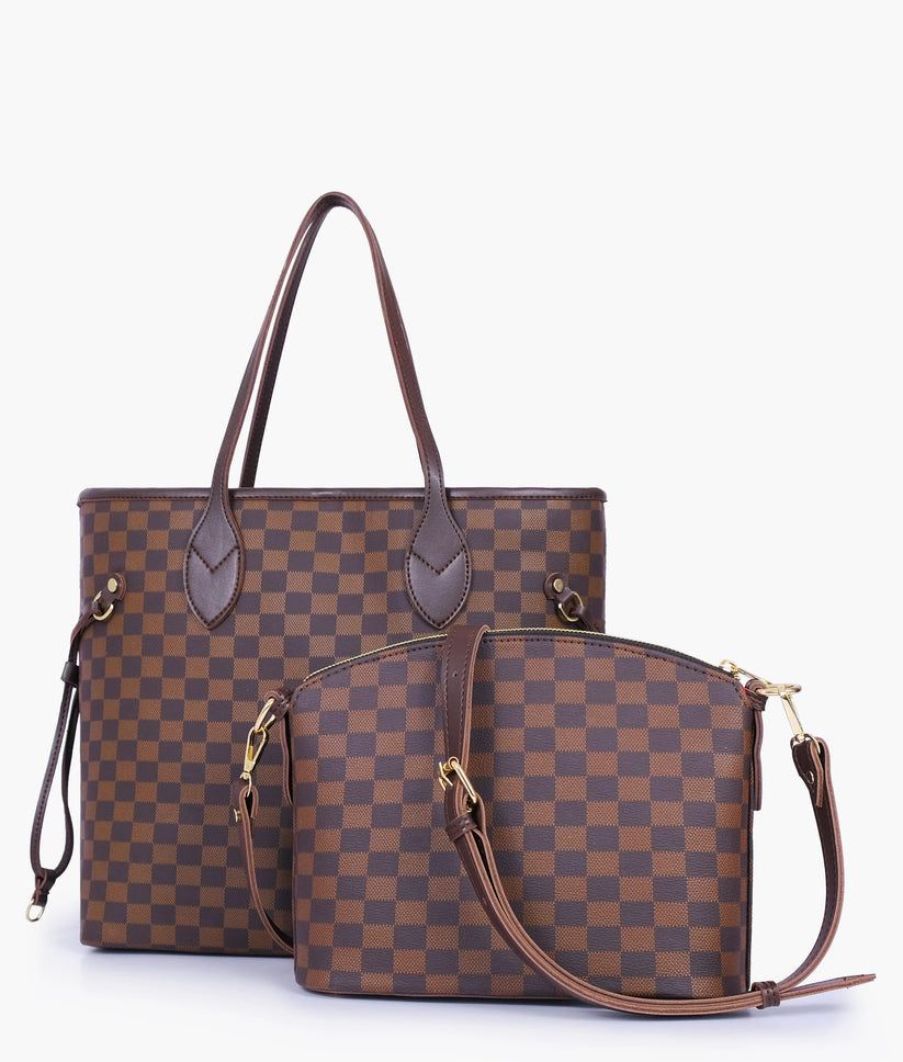 checkered neverfull two piece set