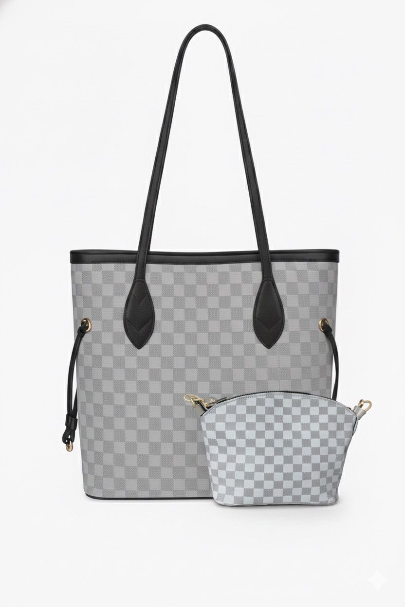 checkered neverfull two piece set