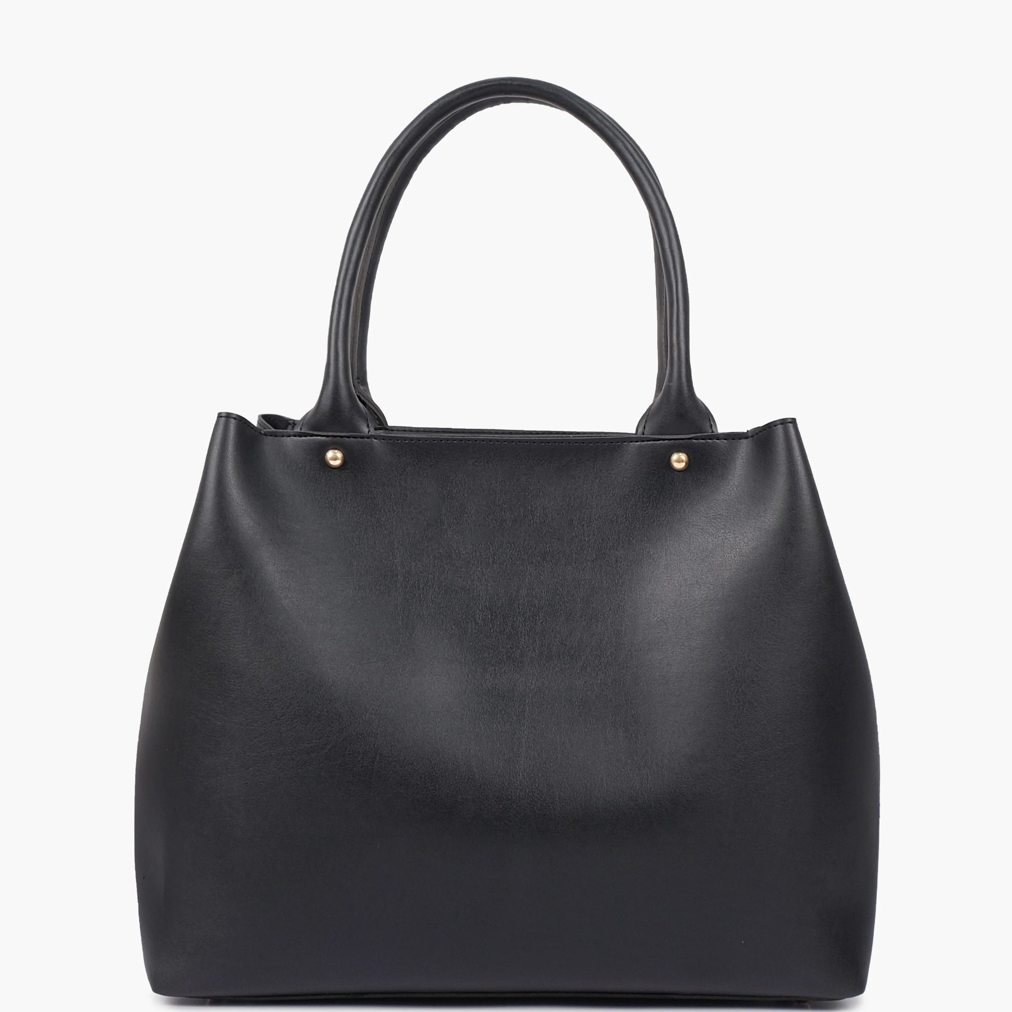 BLACK ZIPPER TOTE BAG