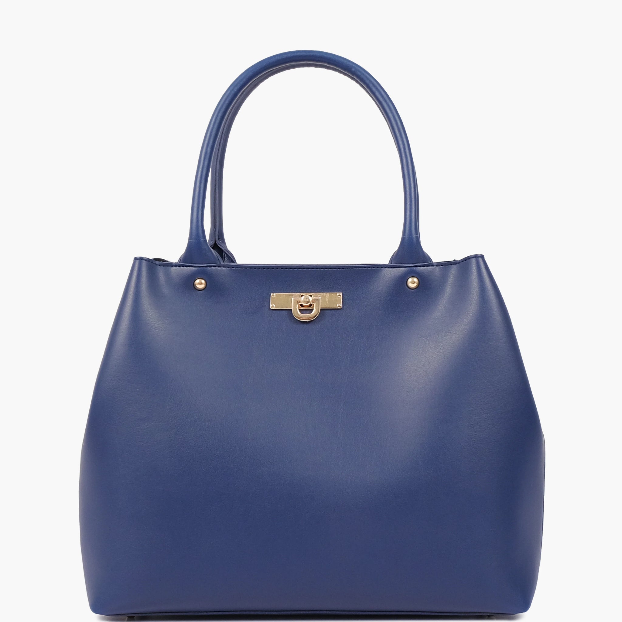 BLUE ZIPPER TOTE BAG